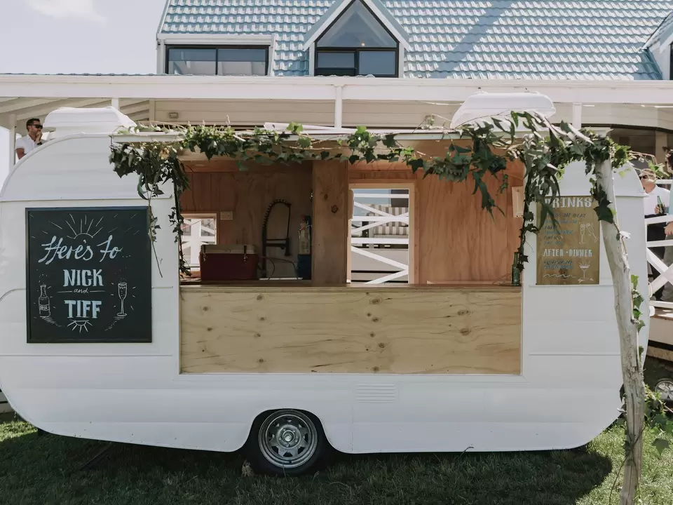 Food trucks parked at an event